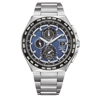 Abbildung von Citizen AT8238 84L Eco Drive Solar Herren Funkuhr Titan Blau