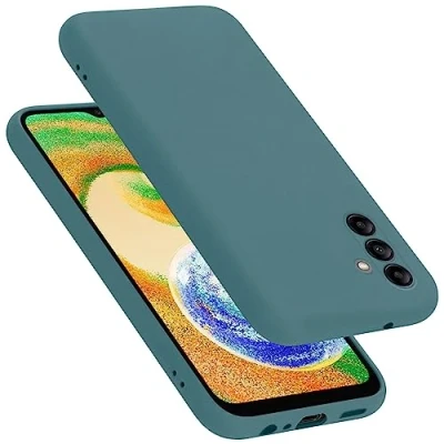 Abbildung von Cadorabo Hülle kompatibel mit Samsung Galaxy A04s Silikon Handyhülle für Case aus flüssigem stoßfeste dünne TPU Schutzhülle Liquid GRÜN