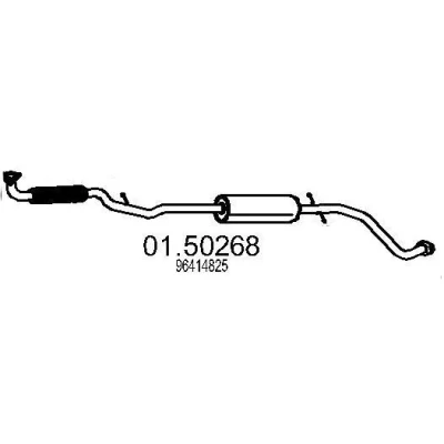 Abbildung von MTS 01.50268 Mittelschalldämpfer 2400 CHEVROLET: Matiz