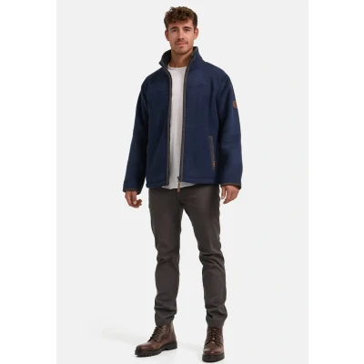 Abbildung von Indicode Jeans Inemilos Fleecejacke, Herren, Größe: Small, Navy