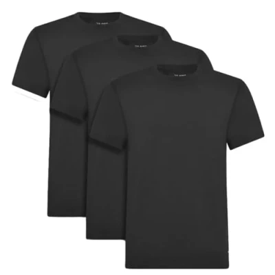 Abbildung von Ted Baker Herren Mens 3 Pack Breathable Cotton Stretch Crew Neck T Shirt, Schwarz, XL