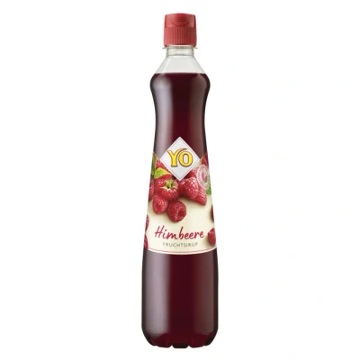 Abbildung von YO Sirup Himbeere (1 x 700 ml) Einzelflasche ergibt bis zu 6 Liter Fertiggetränk ohne Süßungsmittel, Farb &amp; Konservierungsstoffe, vegan, Neu