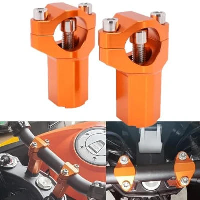 Abbildung von Lenkererhöhung Motorrad 28mm,Motorrad Lenker Risers für 125 530 SX F EXC XC W XCF FC250/350/450 TC125/250 FX350/450 TX300 Orange