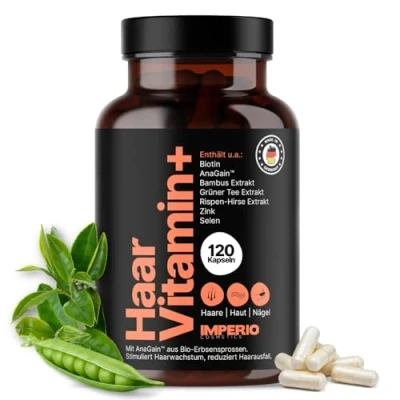 Abbildung von IMPERIO Haarkur Haarvitamin+ hochdosiert zur Stärkung des Haarwachstums 120 Kapseln, 1 tlg.