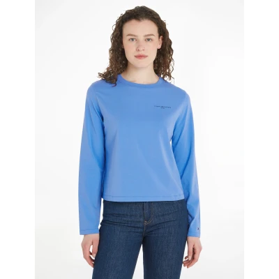 Abbildung von Tommy Hilfiger 1985 MINI LOGO Langarmshirt, Damen, Größe: 3XL, Blue spell