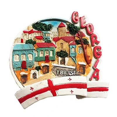 Abbildung von 3D Tbilisi Georgia Kühlschrankmagnet, Reise Souvenir, Geschenk, Zuhause, Küche, Kühlschrank, Dekoration, magnetische Aufkleber Kollektion