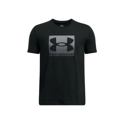 Abbildung von Under Armour Jungen Boxed Logo Short Sleeve T Shirt, Schwarz/Pitch Grey, 128 140 EU