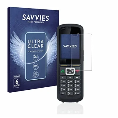 Abbildung von Savvies 6 Stück Schutzfolie für Gigaset R700H Pro Displayschutz Folie Ultra Transparent