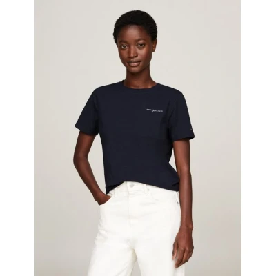 Abbildung von Tommy Hilfiger 1985 MINI LOGO Tshirt basic, Damen, Größe: XXL, Desert sky