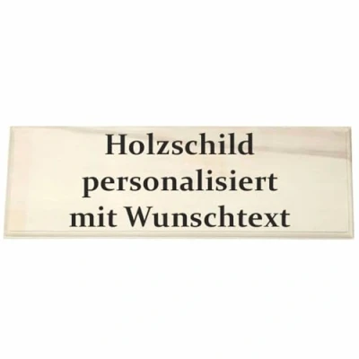 Abbildung von INDIGOS UG Holz Schild viereck mit Aufhänger Holzschilder ca. 30x10 cm Schilder selber gestalten individuell personalisiert Ihrem Wunschtext