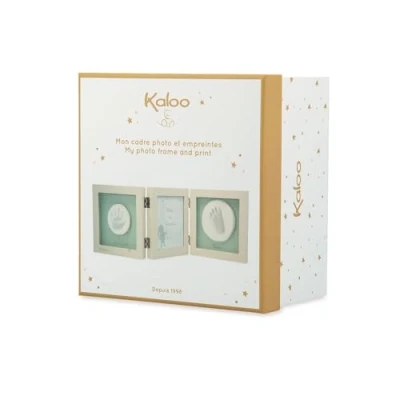 Abbildung von Kaloo Rêves De Douceur Meine Baby Fotorahmen und Abdrücke Abdruck Set aus Ton Einfach zu Benutzen Sauber Geburtsgeschenk Beige, K220001