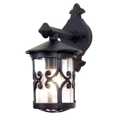 Abbildung von Elstead Lighting BL8 BLACK Wandleuchte Hereford 1xE27 H:31 L:21 B:15 IP23
