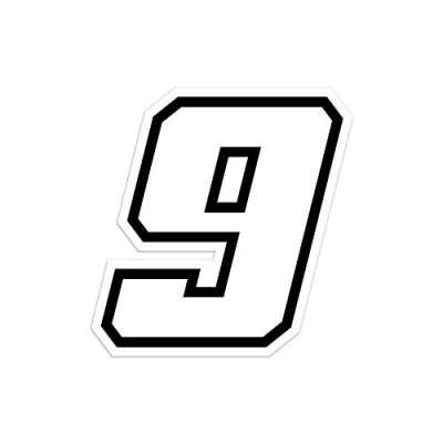 Abbildung von 4R Quattroerre.it 13369 Nummer Racing 9 Moto GP, Weiß, 10 x cm
