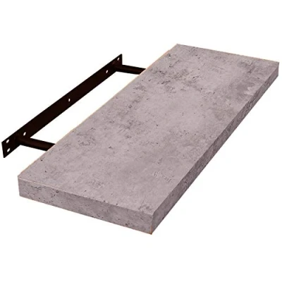 Abbildung von EUGAD Wandregal Wandboard Buchregal Hängeregal DVD CD Regal Holz Board 80cm grau 0144QJ