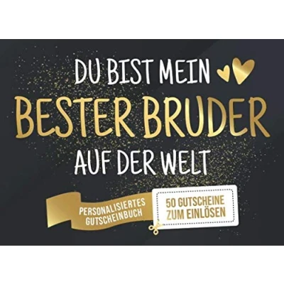 Abbildung von Du Bist Mein Bester Bruder Auf Der Welt Personalisiertes Gutscheinbuch 50 Gutscheine: Gutscheinheft zum selber Ausfüllen und Verschenken 25 ... Geburtstag oder als Geschenk zu Weihnachten