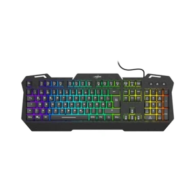 Abbildung von uRage Gaming Keyboard Exodus 450, reaktionsschnelle Tastatur mit Anti Ghosting, RGB Beleuchtung, QWERTZ Layout, in schwarz