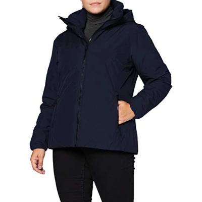 Abbildung von CMP Damenjacke mit fester Kapuze, Schwarz Blau, D34