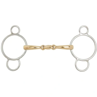 Abbildung von BR Doppelt gebrochenes Pessoa Unterlegtrense Soft Contact 14 mm Ø Mittelring 70 11,5 1 Farbe Grau