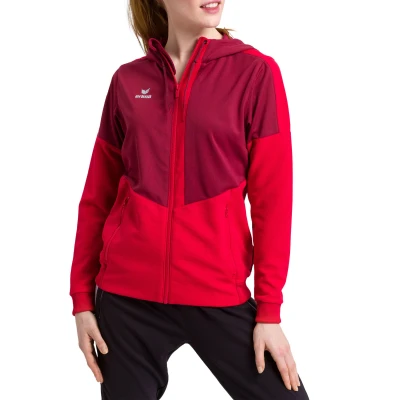 Abbildung von Erima Squad Kapuzen Trainingsjacke Damen rot, 36