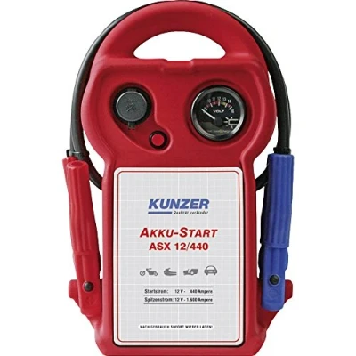 Abbildung von KUNZER ASX 12/440 Akku Start tragbar 12V 1.600/440 A Startgerät mit austauschbarer AGM Batterie auf Blei Säure Basis