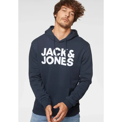 Abbildung von Jack &amp; Jones Jjecorp LOGO Kapuzenpullover navy, Herren, Größe: Medium, Navy