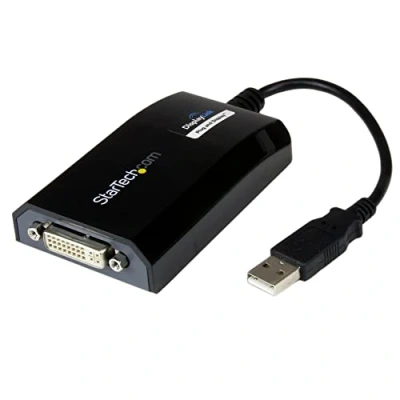 Abbildung von StarTech.com externe USB auf DVI Grafikkarte Dual Monitor Adapter Multi 2.0 zu (USB2DVIPRO2)