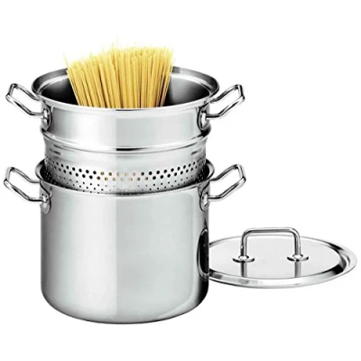 Abbildung von Spring 0415630622 Brigade Premium Pasta Set, Edelstahl, silber, 27,8 x 28,4 30,4 cm