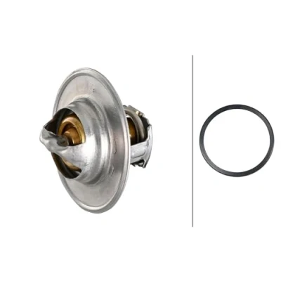 Abbildung von HELLA 8MT 354 778 461 Kühlwasserthermostat 71 mit Dichtungen MERCEDES BENZ: SL Cabrio
