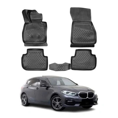 Abbildung von OMAC 1241444 Fußmattensatz Gummi, TPE (thermoplastischer Elastomer) 4 schwarz BMW: 1 Schrägheck