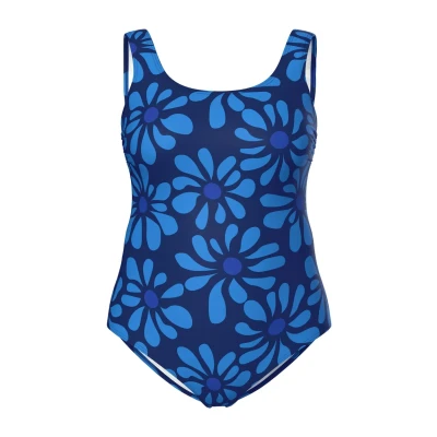 Abbildung von Ulla Popken Badeanzug, Damen, Größe: 54/56, Dark indigo