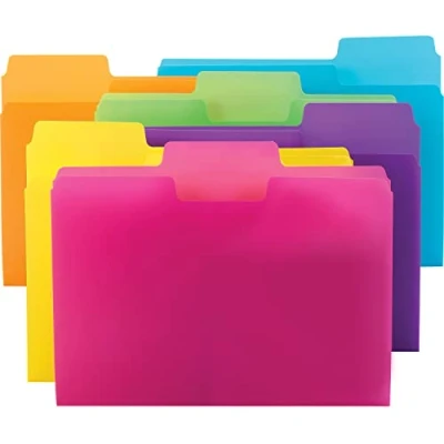 Abbildung von Smead SuperTab 10515 Aktenordner, übergroß, 1/3 Zuschnitt, Briefgröße, Poly, 18 Stück pro Packung