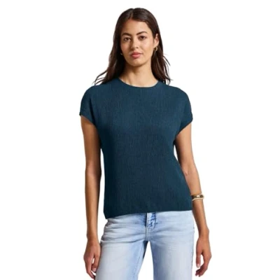 Abbildung von STREET ONE Damen 3226124 Strukturmix Shirt, Tide Blue, 34
