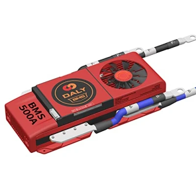 Abbildung von DALY Smart BMS LiFePO4 8S 24V Bluetooth PCB Batterieschutzplatine Batteriemanagementsystem mit Ausgleichskabeln und drahtlosem Modul für Lithium Eisen Phosphat(500A Fan UART)