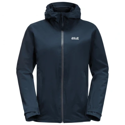 Abbildung von Jack Wolfskin PACK &amp; GO Regenjacke / wasserabweisende Jacke, Damen, Größe: XS, Night blue