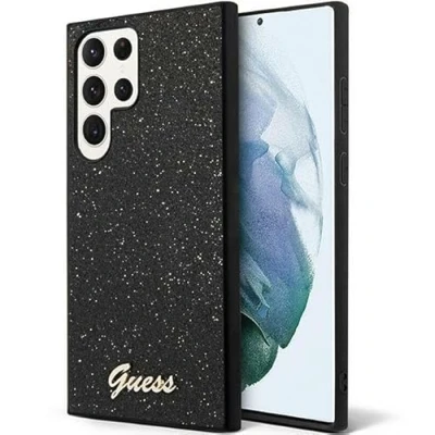 Abbildung von CG Mobile Guess GUHCS24LHGGSHK Hülle für S24 Ultra S928 Schwarz hardcase Glitter Script