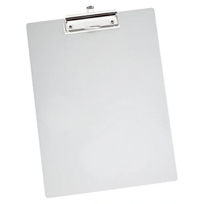 Abbildung von Wedo 57854 Klemmbrett A4 Metall, Aluminium Schreibplatte, Klammer, Aufhängeöse, abgerundete Ecken, silber