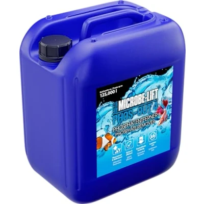 Abbildung von Microbe Lift Phos Out 4 5 L Hochwirksamer flüssiger Phosphat Entferner, verbessert Wasserqualität in Allen Aquarien, frei von Lanthan, bindet effektiv Phosphate.