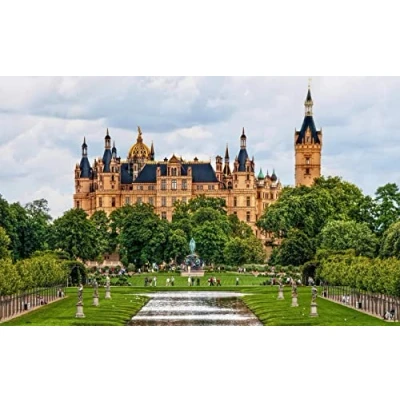 Abbildung von Haeran River Schweriner Schloss Deutschland Diy 5D Diamond Painting By Number Unique Kits Home Wall Decor Crystal Strass