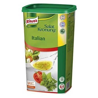 Abbildung von Knorr Salatkrönung Italienische Art (Salatdressing einfach zuzubereiten, flexibel einsetzbare Salatsoße) 1er Pack (1 x 1 kg)
