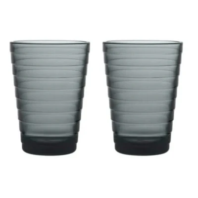 Abbildung von Iittala Glas Aino Aalto Dunkelgrau 330 ml 2 Stücke
