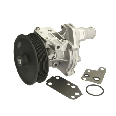 Abbildung von HEPU P248 Wasserpumpe mit Keilrippenriemenscheibe inkl. Dichtungssatz mechanisch 131 2 teiliges Gehäuse, Gehäuse FORD: Transit Mk5 Kastenwagen