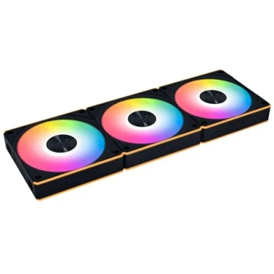 Abbildung von Lian Li UNI FAN CL Wireless Reverse Blade 120mm ARGB PWM Lüfter Schwarz (3er Pack mit Controller) Leistungsstarke Kühlung für Gehäuse &amp; Radiator