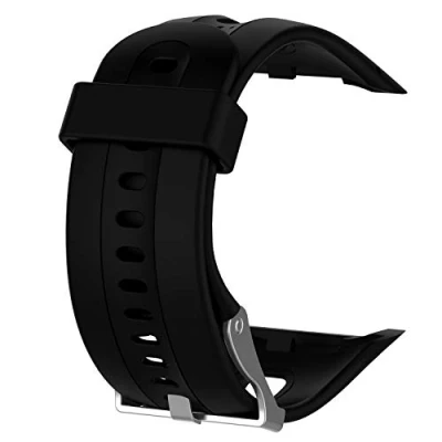 Abbildung von INF Armband für Garmin Forerunner 10/15, Ersatzarmband, Uhrenarmband, Fitnesstracker Band aus Silikon in Schwarz