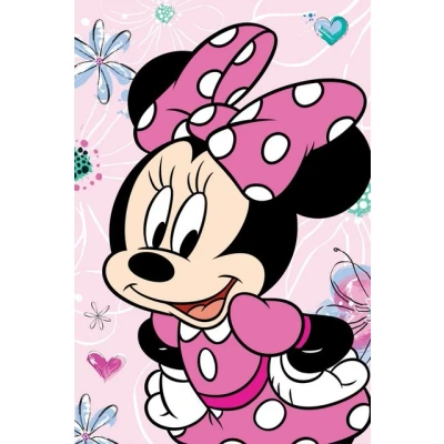 Abbildung von Wohndecke Mikroflanelldecke 100x150 cm Kuscheldecke aus 100 % Polyester, Disney Minnie Mouse