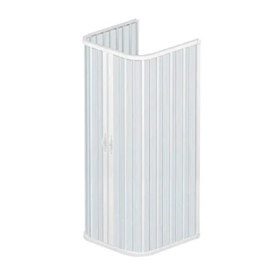Abbildung von ROLLPLAST PINTO Dreiseitige PVC Duschkabine 80x100 mit zentraler Öffnung Mod. Ariete