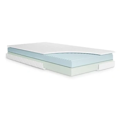 Abbildung von Julius Zöllner Jugendmatratze Duosoft Junior Hochwertige Juniormatratze, Atmungsaktiver Kaltschaum mit Wellenprofil, OEKO TEX Standard 100, Made in Germany, Größe 120x200cm