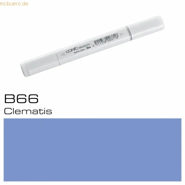 Abbildung von COPIC Sketch Marker Typ B 66, Clematis, professioneller Pinselmarker, mit einer Super Brush Spitze und Medium Broad