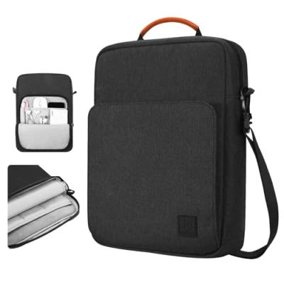 Abbildung von Dadanism 9 11 Zoll Tablet Tasche mit Schultergurt &amp; Tragegriff für iPad 10,2 9/8/7. Gen, Pro 2024 2018, Air 11&quot; 2024, 5/4 10,9 10. Galaxy Tab A9+/S9 FE/A8, Schwarz+Grau