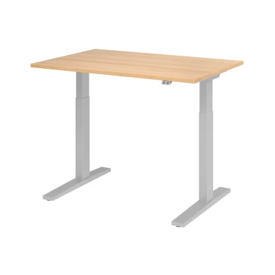 Abbildung von Hammerbacher Schreibtisch XMKA12 Eiche/Silber