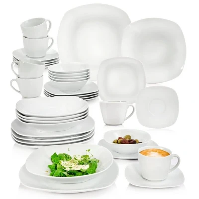 Abbildung von SÄNGER Kombiservice Bilgola Geschirrset, Weiß (36 tlg), 6 Personen, Porzellan, spülmaschinengeeignet, Premium Collection